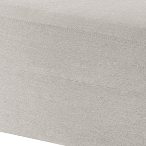 English Elm Candor Sea Oat Ottoman with Walnut Turned Legs, Beige-Grey Polyester, Coil Spring Comfort, 28.75x20.75x15.25 B050P366070