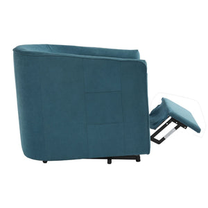 English Elm Power Lift Recliner Barrel Back Chenille Chair for Seniors with Footrest Pocket Blue N719P355911C