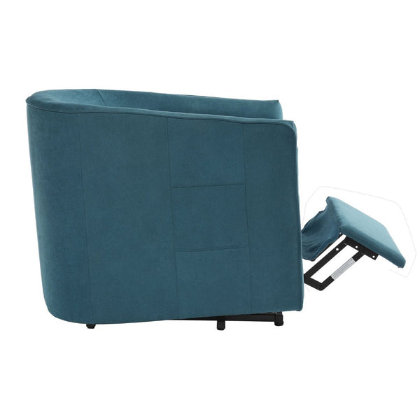 English Elm Power Lift Recliner Barrel Back Chenille Chair for Seniors with Footrest Pocket Blue N719P355911C