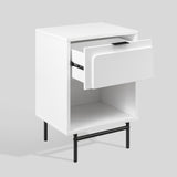 18" Contemporary 1-Drawer Nightstand White JKBNSW Walker Edison