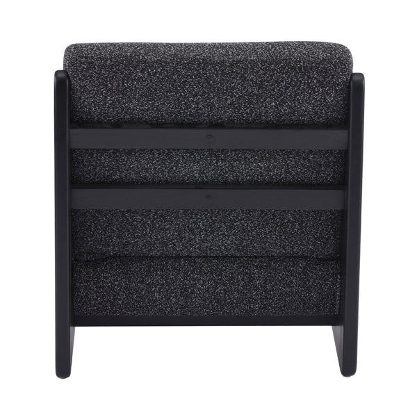 English Elm Scott Living Moda Set of 2 Accent Chairs White Cushion Matte Black Wood Frame Black N767P356660S