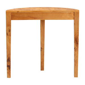 English Elm Modern Mappa Burl Wood Half Moon Console Table for Entryway Hallway Decor B2750P467813