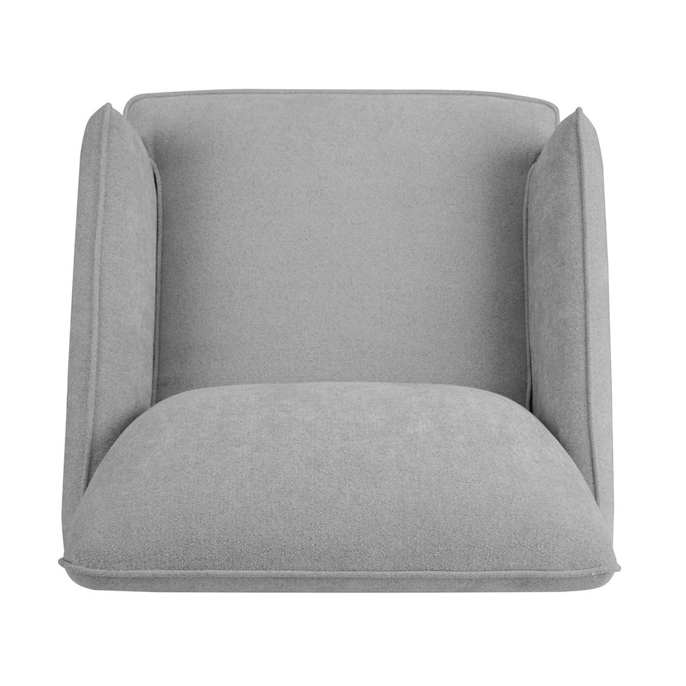 JLA Home Chapel Hill - Swivel Upholstered Accent Chair with 360° Rotation, High-Density Foam Comfort, Durable Wood Frame Light Grey CH100-0058