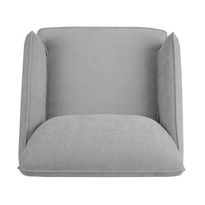JLA Home Chapel Hill - Swivel Upholstered Accent Chair with 360° Rotation, High-Density Foam Comfort, Durable Wood Frame Light Grey CH100-0058