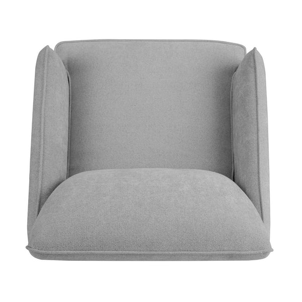 JLA Home Chapel Hill - Swivel Upholstered Accent Chair with 360° Rotation, High-Density Foam Comfort, Durable Wood Frame Light Grey CH100-0058