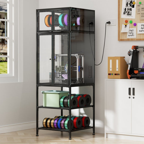 English Elm 3d Printer Cabinet with Filament Storage Rack Dust Proof Acrylic Doors Studio W3190P417762