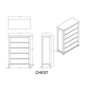 English Elm Augusta Solid Wood Full Bed with Lit Panel Headboard, Low Profile Design and Spacious Storage Drawers Brown Queen B201S00397