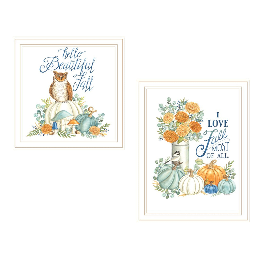 English Elm Trendy Decor 4u Fall Typography Two Piece Framed Art Set for Autumn Home Walls B067P256637