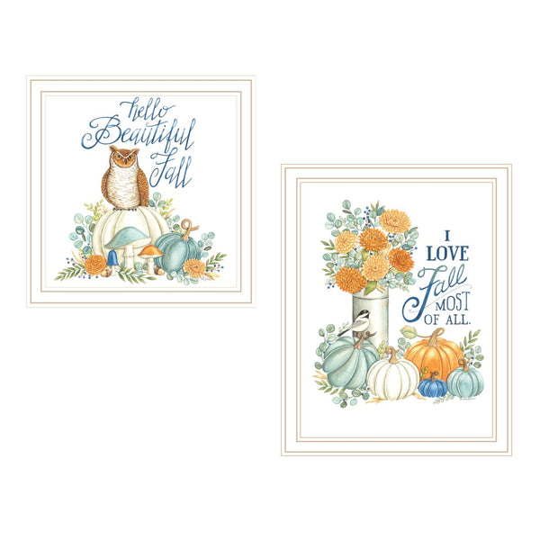 English Elm Trendy Decor 4u Fall Typography Two Piece Framed Art Set for Autumn Home Walls B067P256637