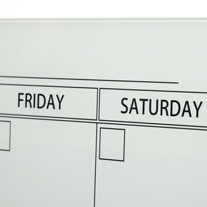 English Elm Vinsetto Frameless Tempered Glass Monthly Whiteboard Planner for Home Office Walls W2225P173871