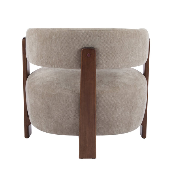 English Elm Christopher Knight Home® - ACCENT Arm Chair with Modern Minimalist Fabric Upholstery, Solid Rubber Wood Legs, Sturdy Comfort Light Brown,Walnut 29 L x 27.75 W x 21 H N776P368457B
