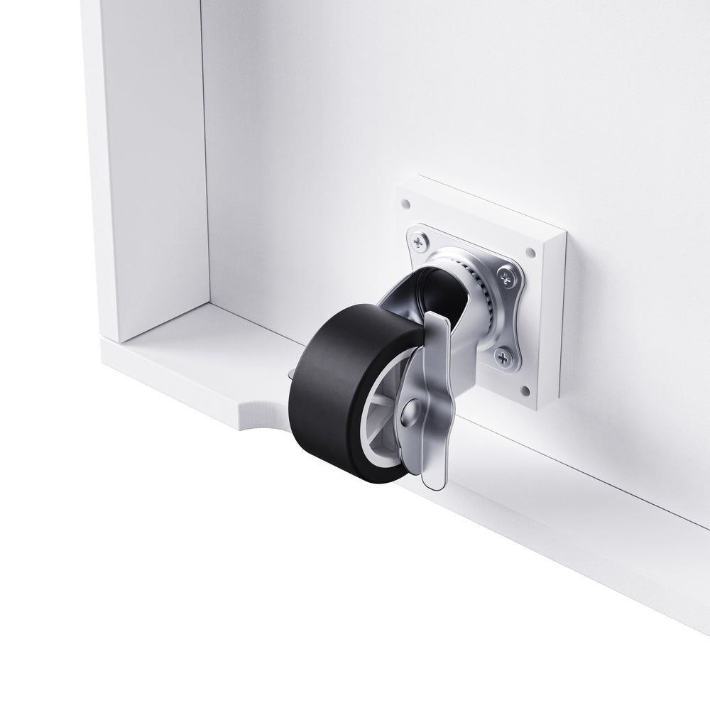 English Elm K&K 48in Kitchen Island Set with 2 Stools, Built-In Power Station, Drop Leaf & Ample Storage Space White N707S000015W