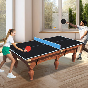 English Elm 7*4ft Foldable Mdf Ping Pong Conversion Top with Net for Game Room Practice W1408P310184