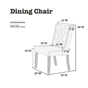 English Elm Contemporary Rectangular Dining Table Set 7pc with 18" Expandable Leaf, Faux Leather Chairs, Warm Finish Espresso+White 40 L x 22 W x 18 H B011S01098