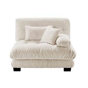 English Elm 27 Modular Chenille Right Facing Sectional Sofa Unit with Solid Wood Frame Support W714P253473