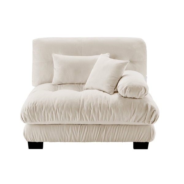 English Elm 27 Modular Chenille Right Facing Sectional Sofa Unit with Solid Wood Frame Support W714P253473