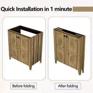 English Elm 30inch Floating Bathroom Vanity Wall Mounted Cabinet with Drawer Storage No Basin W3520P391033