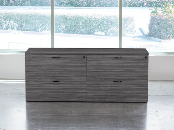 OSP Home Furnishings Napa Lateral File Credenza with Locking Drawers for Executive Office Organization NAPSGW-TYP206