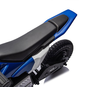 English Elm 24v Kids Electric Motocross Motorcycle 200w Hub Motor Suspension Led Bluetooth Audio Blue W1578P225048