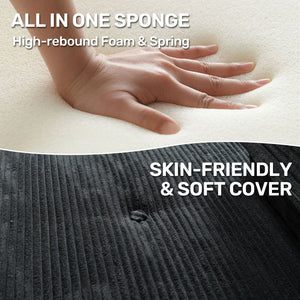 English Elm Folding Corduroy Sofa Bed Chair with Pillow – 4‑in‑1 Foldable Sleeper, Supportive Portable Lounger W3795P358117