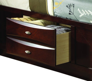 English Elm Ireland Queen Storage Bed Espresso Bookcase Headboard Eight Drawers Bedroom B2726S00584