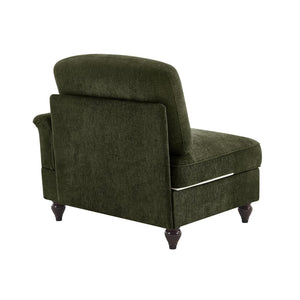 English Elm Sofa Sculptural Chenille Sectional with Detachable Skirt and Organic Curved Design W3041P332636