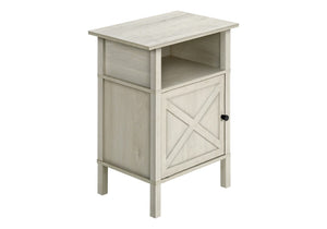 English Elm Accent Side Table with Open Shelf and Cabinet Storage for Compact Living Spaces Oak B2710P461703