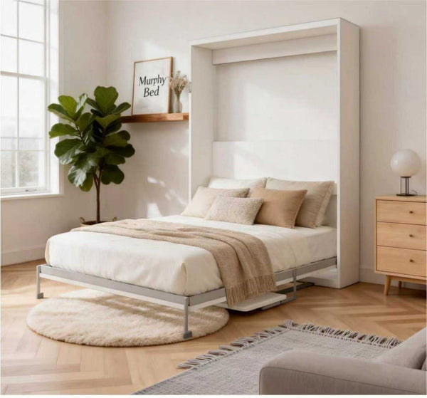 English Elm Diy Queen Murphy Bed with Integrated Workspace Desk for Studio and Home Office W5290S00007