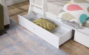 English Elm Transitional Twin-Over-Full Bunk Bed With Under-Bed Drawers, White Finish & Reversible Ladder Design B2741S00269-GIGA