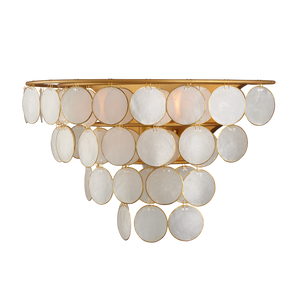 Bon Vivant Wall Sconce - Elegant Mid-Century Modern Design with Capiz Shells & Gold Finish Glamour