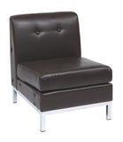 OSP Home Furnishings Wall Street Armless Chair Espresso