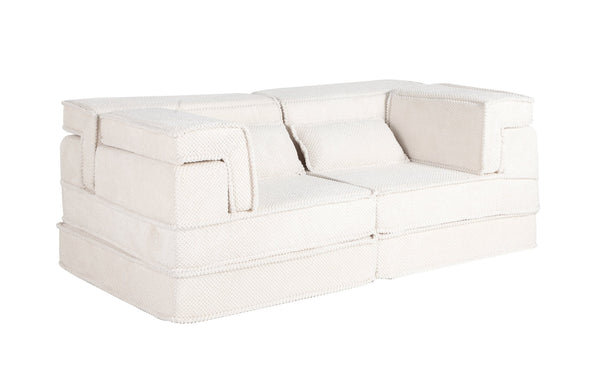 English Elm Compression Modular Sofa Bed - Versatile No Assembly Floor Couch With Soft Circle Fleece Fabric W3723P377147