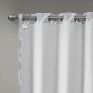 JLA Home SunSmart - Printed Ikat Blackout Curtain Panel — Grey Textured Foamback for Superior Light Blocking & Energy Savings 84 L x 50 W x 0.13H SS40-0066