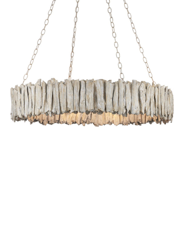 Driftwood Whitewash Ring Chandelier