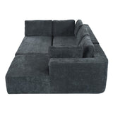 English Elm Modern Large Modular Sectional Sofa For Living Room, Bedroom, Salon, 3 Piece Free Combination