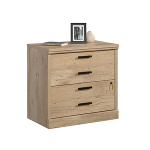 English Elm Lateral File Cabinet In Warm Brown Finish - Secure Storage With Key Lock & Multi-Use Design B356P402775