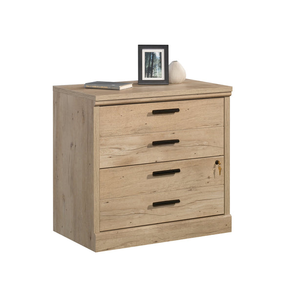 English Elm Lateral File Cabinet In Warm Brown Finish - Secure Storage With Key Lock & Multi-Use Design B356P402775