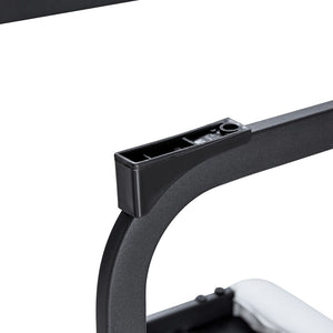 English Elm Table And Chair Set - Modern Grey Marble Mdf Dining Table With Metal Frame & 4 White Pu Chairs W1151S02685-GIGA