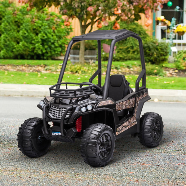 English Elm Aosom 12v Electric Kids Utv Ride on with Remote Control Suspension and Camo Style W2225P249874