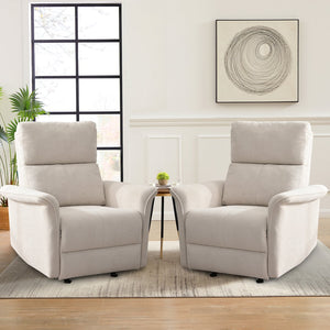 English Elm Manual Rocker Recliner Chair - Plush Gray Velvet Glider For Small Spaces, Home Theater & Nurseries W1028S00047