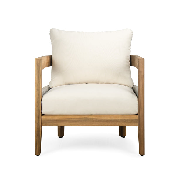 English Elm Christopher Knight Home® - Porto Outdoor Club Chair - Elegant Rope-Woven Design, Weather-Resistant, Perfect For Patios & Pools N773P218421B