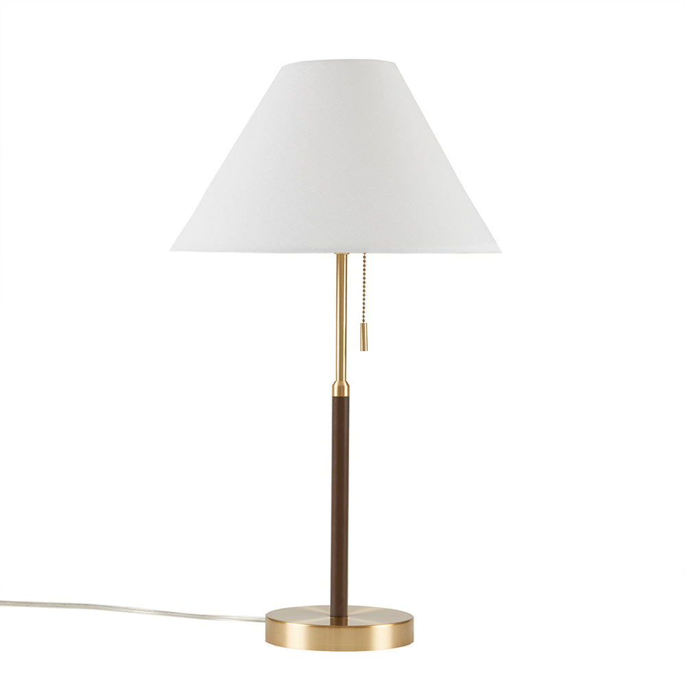 JLA Home INK+IVY - Two Two-tone Pull-chain Table Lamp with Mid-Century Two-Tone Finish, Tapered Shade, 9W LED Included, Pull-Chain Switch, 60" Cord, 2-Year Warranty II153-0147