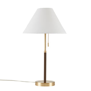 JLA Home INK+IVY - Two Two-tone Pull-chain Table Lamp with Mid-Century Two-Tone Finish, Tapered Shade, 9W LED Included, Pull-Chain Switch, 60" Cord, 2-Year Warranty II153-0147