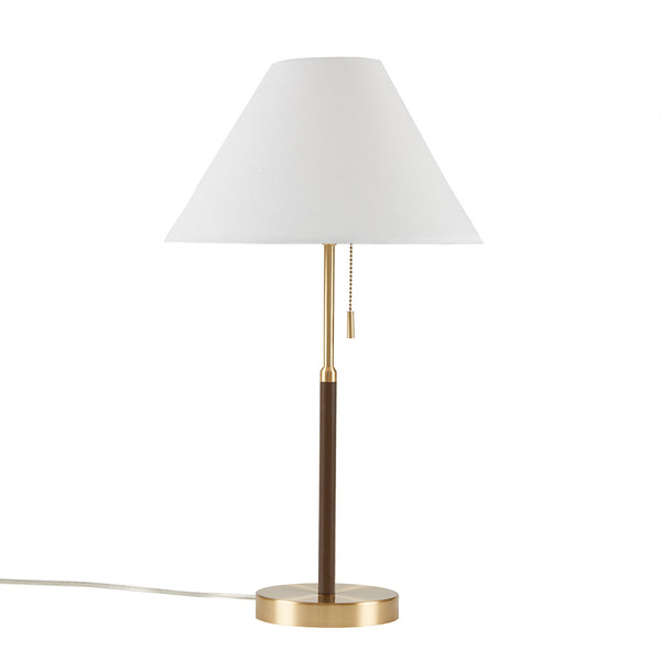 JLA Home INK+IVY - Two Two-tone Pull-chain Table Lamp with Mid-Century Two-Tone Finish, Tapered Shade, 9W LED Included, Pull-Chain Switch, 60" Cord, 2-Year Warranty II153-0147