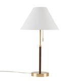 Bromley Mid-Century Two Tone Pull-chain Table Lamp