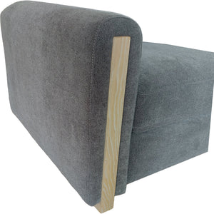 JLA Home Chapel Hill - Recliner Scarlett upholstered in blue fabric with oak legs, solid wood frame and high-density comfort Grey CH103-0005
