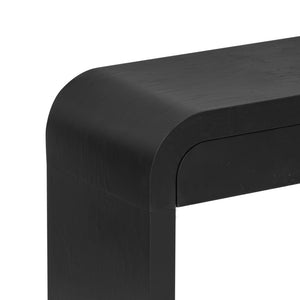 English Elm U_Style 60'' Wooden Entryway Console Table With Elegant Burl Veneer, 2 Drawers & Sturdy Design N711P216235B-GIGA