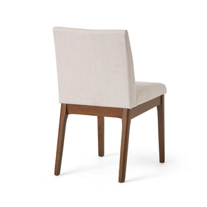 English Elm Christopher Knight Home® - DINING Chair with Upholstered Fabric Seat and Sleek Wood Legs — Compact Modern Comfort & Style Light beige 58924.00WNT