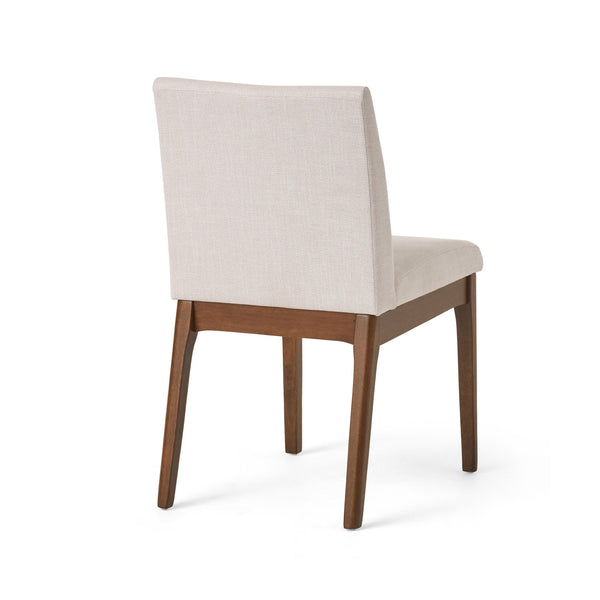 English Elm Christopher Knight Home® - DINING Chair with Upholstered Fabric Seat and Sleek Wood Legs — Compact Modern Comfort & Style Light beige 58924.00WNT