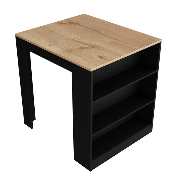 English Elm Alameda Multicolor Kitchen Island with Concealed Three Drawers, 3 Open Shelves & 36.2" Countertop B128S00129